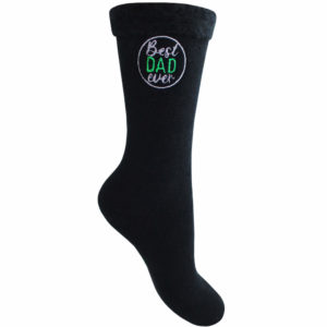 Men's Best Dad Ever Soft Thermal Bed Socks - Black