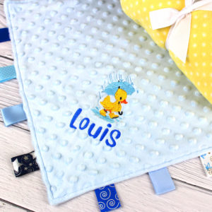 Personalised Splish Splash Duckling Taggy Blanket Comforter