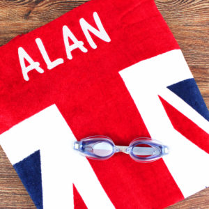 Personalised Union Jack Beach Towel