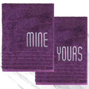 Yours & Mine Purple Towels Gift Set