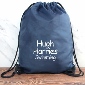 Personalised School Sports PE Drawstring Gym & Swimming Bag