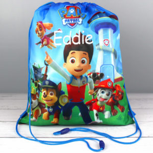 Personalised PAW Patrol Drawstring Swimming Sports Bag