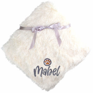 Personalised Luxury Paw Stamp Extra Large Super Soft Pet Blanket - Cream