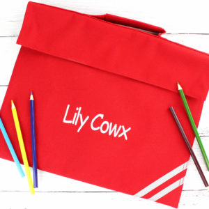 Personalised Embroidered Name School Book Bag