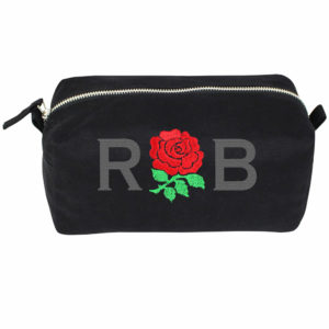 Personalised Red Rose Toiletries Travel Wash Bag