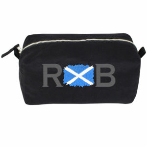 Personalised Scotland Flag Toiletries Travel Wash Bag