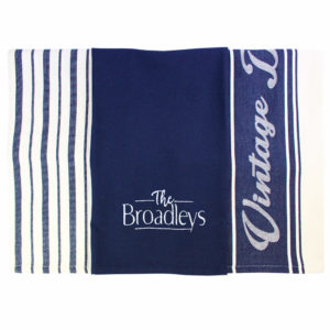 Personalised Vintage Style Cotton Embroidered Tea Towels Set