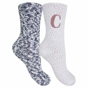 Women's Personalised 2 Pair Pack Popcorn Fleece Socks