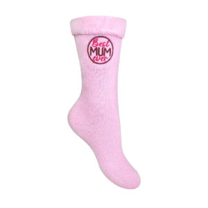 Best Mum Ever Super Soft Cosy Sparkle Bed Socks - Pink