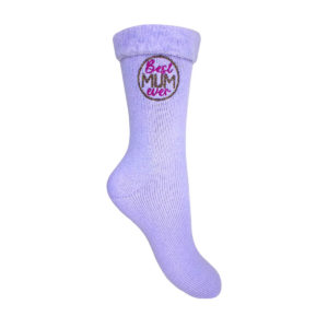 Best Mum Ever Super Soft Cosy Sparkle Bed Socks - Purple