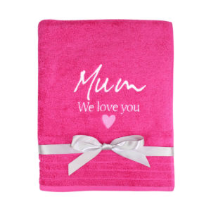 Personalised Mum & Gift Message Super Soft Cotton Bath Towel