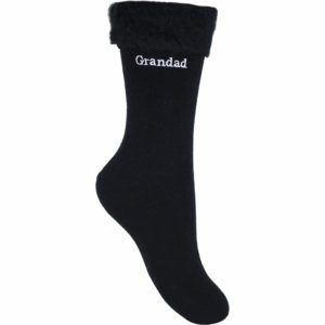 Personalised Men's Thermal Bed Socks - Black