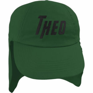 Personalised Junior Superhero Legionnaires Sun Hat - Green