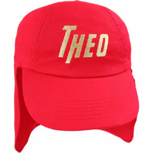 Personalised Junior Superhero Legionnaires Sun Hat - Red