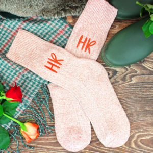 Personalised Wool Blend Walking Boot Socks