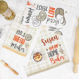 Personalised Star Home Baker Cotton Tea Towels Set