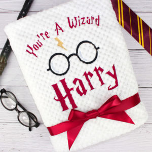 Personalised 'You're a Wizard' Fluffy Baby Blanket
