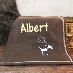 Personalised Super Soft Large Doggy Pet Throw Blanket - Chocolate Brown