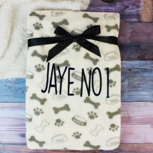 Personalised Dog Bowl Blanket