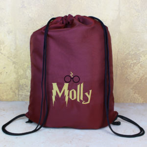 Personalised Wizard Burgundy Gym Bag