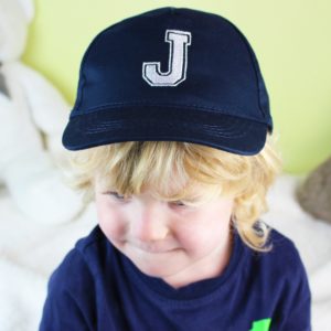 Kids Personalised Embroidered Navy Cap