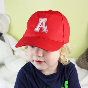 Kids Personalised Embroidered Red Cap