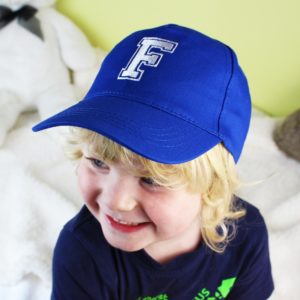 Kids Personalised Embroidered Royal Blue Cap