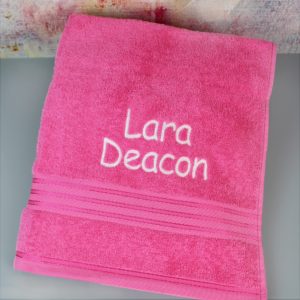 Personalised Girls Pink Swimming Towel