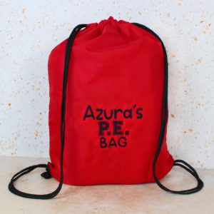 Personalised Red PE Design Gym Bag