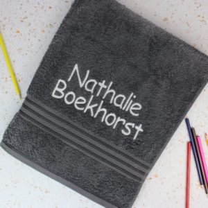 Personalised Girls Grey Swimming Towel