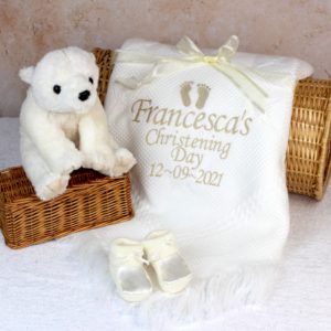 Personalised Cream Newborn Baby Gift set