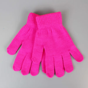 Kids Neon Pink Gloves