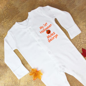 Personalised Baby My First Halloween Sleepsuit