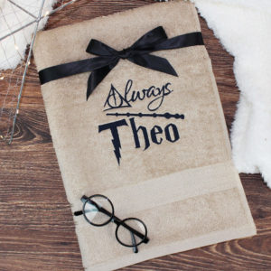 Personalised Embroidered Always Wizard Bath Towel