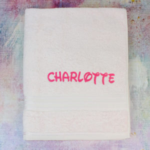 Personalised Embroidered Baby Pink Towel