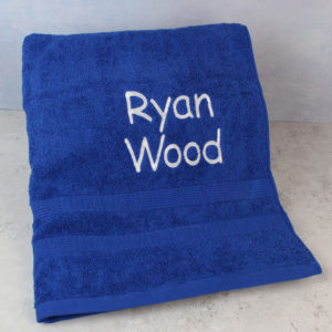 Personalised Blue Swimming Towel