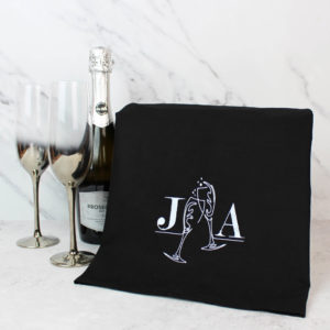 Personalised Luxury Champagne Design Tea Towel