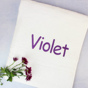 Personalised White Bath Towel