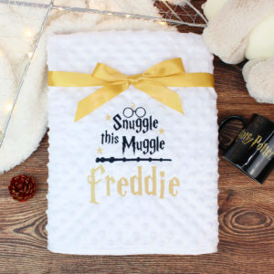 Personalised Embroidered Snuggle This Muggle Baby Blanket