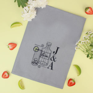 Personalised Grey Gin Inspired Tea Towel