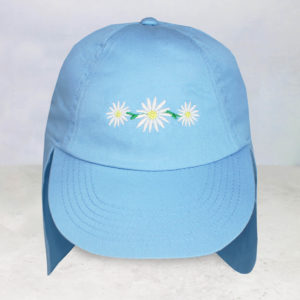 Embroidered Daisy Chain Style Legionnaires Children's Sun Hat
