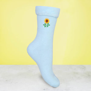 Ladies Sunflower Thermal Fluffy Fleece Lined Bed Socks