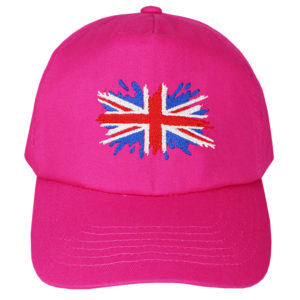 Kid's Pink Great Britain Union Jack Flag Baseball Cap