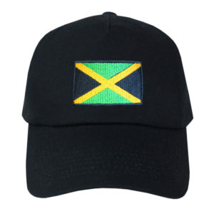 Jamaica Flag Adult's Adjustable Black Baseball Cap One Size