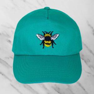 Women's Bumble Bee Embroidered Baseball Cap - Teal