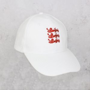 White England Three Lions Baseball Cap - Ruby Red