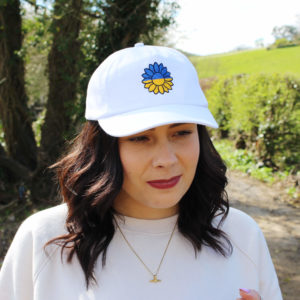 Sunflower Ukraine Flag Design Unisex Adjustable Baseball Cap