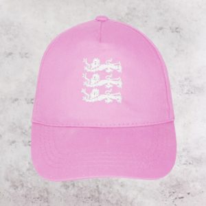 England Three Lions Baseball Cap 5-10 Years - Baby Pink