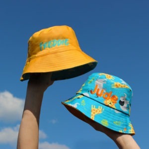Personalised Kid's Animal Bucket Style Sun Hat
