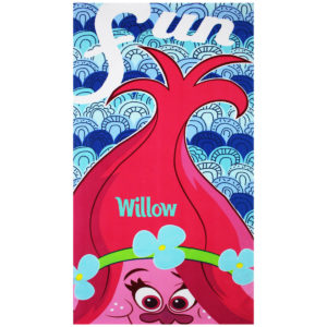 Personalised Trolls Fun Poppy Cotton Beach Towel